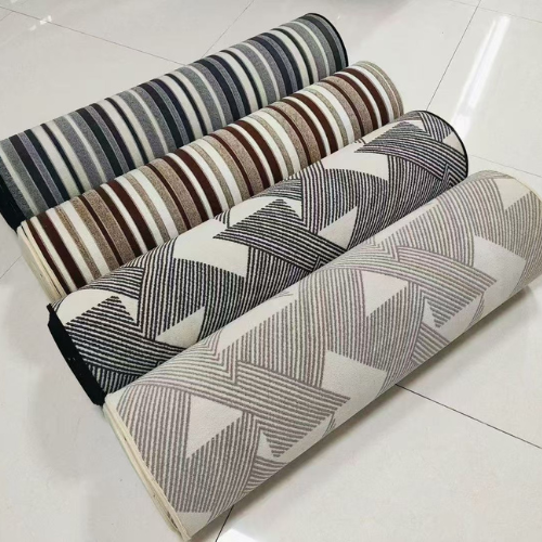 Patterned Low-Pile Rug Mat Short Pile Design Carpet Anti-slip for Decors