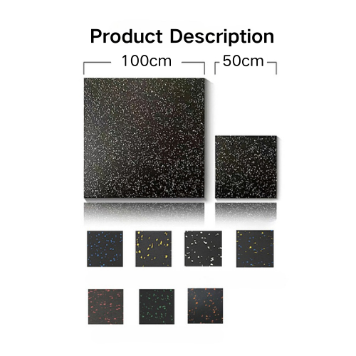Eco-friendly Composite Speckled High-density Gym Rubber Tile
