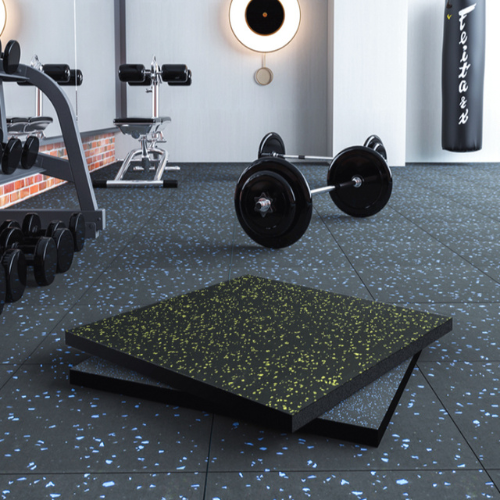 Eco-friendly Composite Speckled High-density Gym Rubber Tile