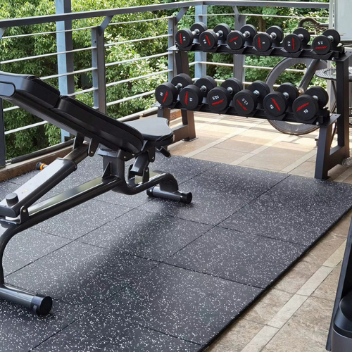 Eco-friendly Composite Speckled High-density Gym Rubber Tile