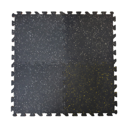Interlocking Composite Speckled High-density Gym Rubber Tile