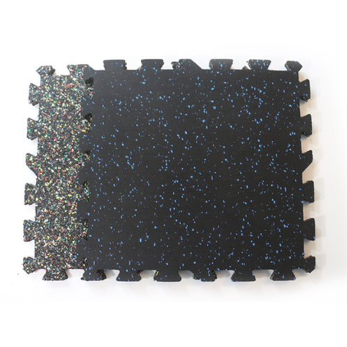 Interlocking Composite Speckled High-density Gym Rubber Tile